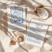 Invitation Bachelorette Tropicale Bleue Bow