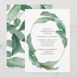 Invitation Bachelorette tropicale verdoyante. Botanique