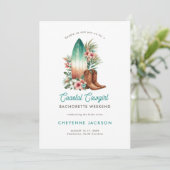 Invitation Bachelorette Turquoise côtière moderne (Debout devant)