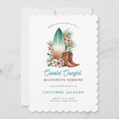 Invitation Bachelorette Turquoise côtière moderne (Devant)