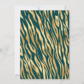 Invitation Bachelorette turquoise et Poster de animal d'or (Dos)