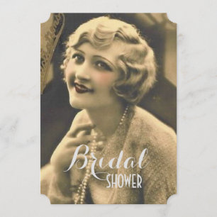 Invitation Bachelorette vintage Party Gatsby douche de mariée