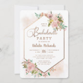 Invitation Bachelorette Vintage Rose (Devant)