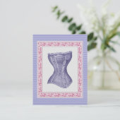 Invitation Bachelorette Vintage rose et violet (Debout devant)