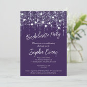 Invitation Bachelorette violet et blanc (Debout devant)