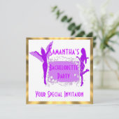Invitation Bachelorette violette (Debout devant)