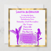 Invitation Bachelorette violette (Dos)