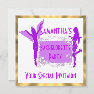 Invitation Bachelorette violette