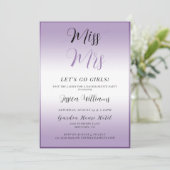 Invitation Bachelorette violette (Debout devant)