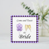 Invitation Bachelorette violette (Debout devant)