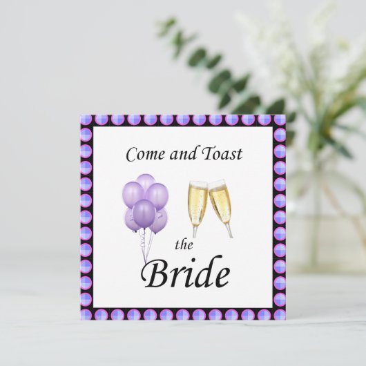 Invitation Bachelorette violette (Debout devant)