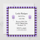 Invitation Bachelorette violette (Dos)