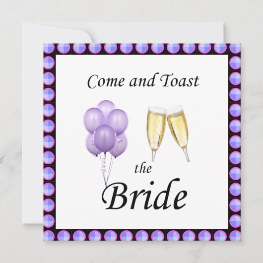 Invitation Bachelorette violette (Devant)