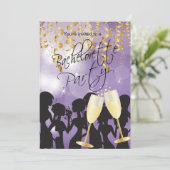 Invitation Bachelorette violette (Debout devant)