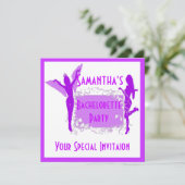 Invitation Bachelorette violette (Debout devant)