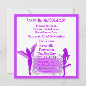 Invitation Bachelorette violette (Dos)