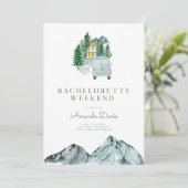 Invitation Bachelorette Week-end à Woods Mountain Camping (Debout devant)