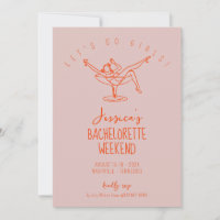 Bachelorette week-end femme en verre de cocktail