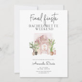 Invitation Bachelorette Week-end Final Fiesta Desert Western (Devant)