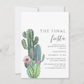 Invitation Bachelorette Week-end Final Fiesta Itinéraire Part (Devant)