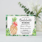 Invitation Bachelorette Week-end Itinéraire Ananas Tropical (Debout devant)