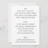 Invitation Bachelorette Week-end Itinéraire Bikinis Bague (Dos)