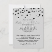 Invitation Bachelorette Week-end Itinéraire Black Silver Grey (Devant)