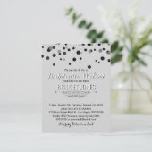 Invitation Bachelorette Week-end Itinéraire Black Silver Grey (Debout devant)