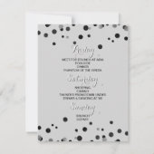 Invitation Bachelorette Week-end Itinéraire Black Silver Grey (Dos)