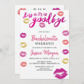 Invitation Bachelorette Week-end Itinéraire Embrasser La Miss (Devant / Derrière)