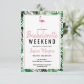 Invitation Bachelorette Week-end Itinéraire Flamant rose Trop (Debout devant)