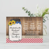 Invitation Bachelorette Week-end Itinéraire Jar nuptiale Roug (Debout devant)