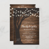 Invitation Bachelorette Week-end Itinéraire Pays Rustique Inv (Devant / Derrière)