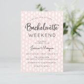 Invitation Bachelorette Week-end Itinéraire Russe Rose (Debout devant)