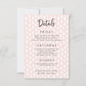 Invitation Bachelorette Week-end Itinéraire Russe Rose (Dos)