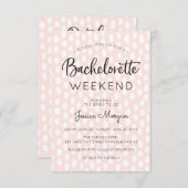 Invitation Bachelorette Week-end Itinéraire Russe Rose (Devant / Derrière)