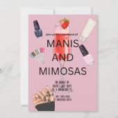 Invitation Bachelorette Week-end Mani & Mimosas (Devant)