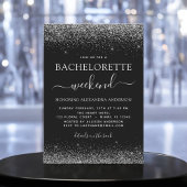 Invitation Bachelorette Week-end Silver Modern Parties scinti