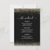 Invitation Bachelorette Weekend Gold Modern Parties scintilla (Dos)