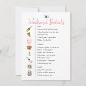 Invitation Bachelorette Weekend Icon Icon Flamant rose Itinér (Dos)