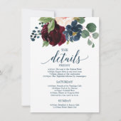 Invitation Bachelorette Weekend Itinéraire (Dos)