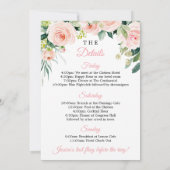Invitation Bachelorette Weekend Itinéraire Airy Blush Invitat (Dos)