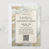 Invitation Bachelorette Weekend Itinéraire QR Code Modèle (Devant)