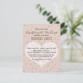 Invitation Bachelorette Weekend Itinéraire Rose Gold Confetti (Debout devant)
