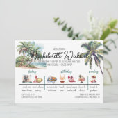 Invitation Bachelorette Weekend Itinerary I Tropical (Debout devant)