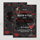 Invitation Bachelorette Weekend Las Vegas (Devant / Derrière)