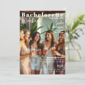 Invitation Bachelorette Weekend Magazine Couverture Invitatio (Debout devant)