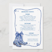 Invitation Bachelorette Weekend Party Blue (Dos)