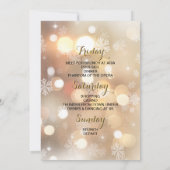 Invitation Bachelorette Weekend Party Itinéraire Snowflakes (Dos)