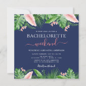 Invitation Bachelorette Weekend Party Palms tropicaux (Devant)